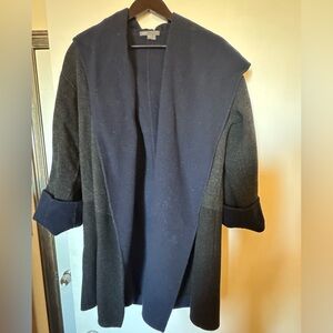 VINCE Hooded Double-faced Wool Coat. Size XS